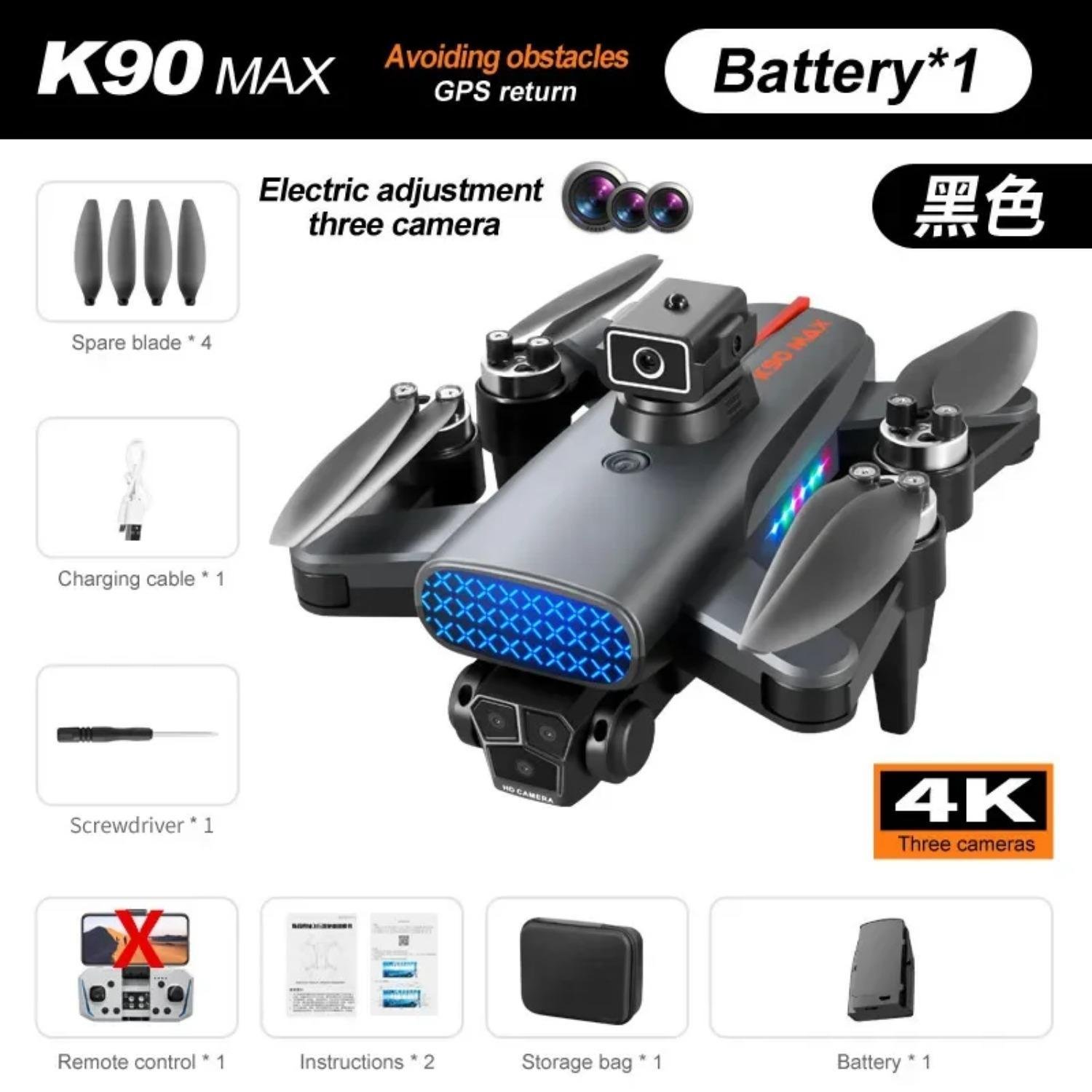 8e4510af-25d3-4d1e-bd4a-dba5e657ef35.jpeg K90 Max GPS Drone 8k Professional HD 3 Camera Aerial Photography Drone With 360 Obstacle Avoidance Remote Control Quadcopter Drone - Image 1